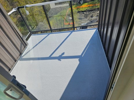 Pedestrian traffic coating on decks