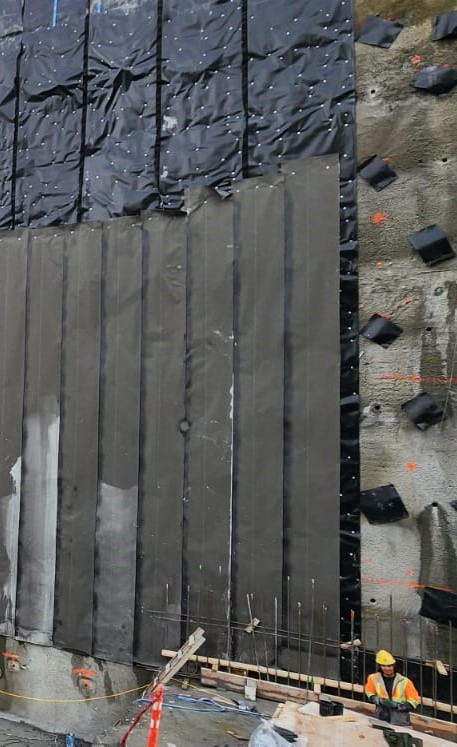 Waterproofing professional at work